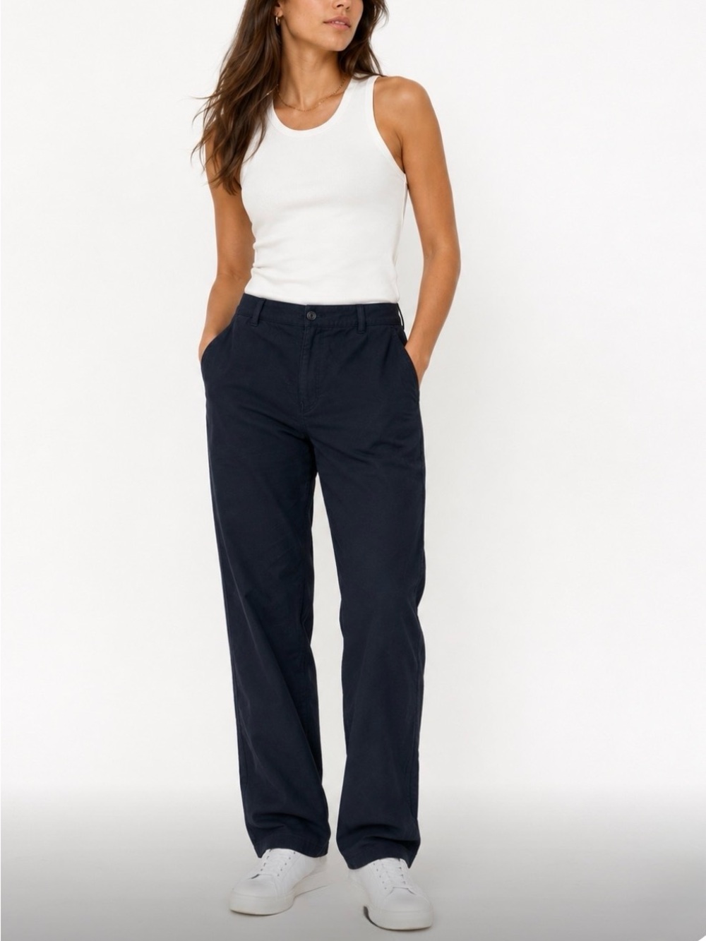 Eileen Fisher Organic Cotton Hemp Blend Black Pant.